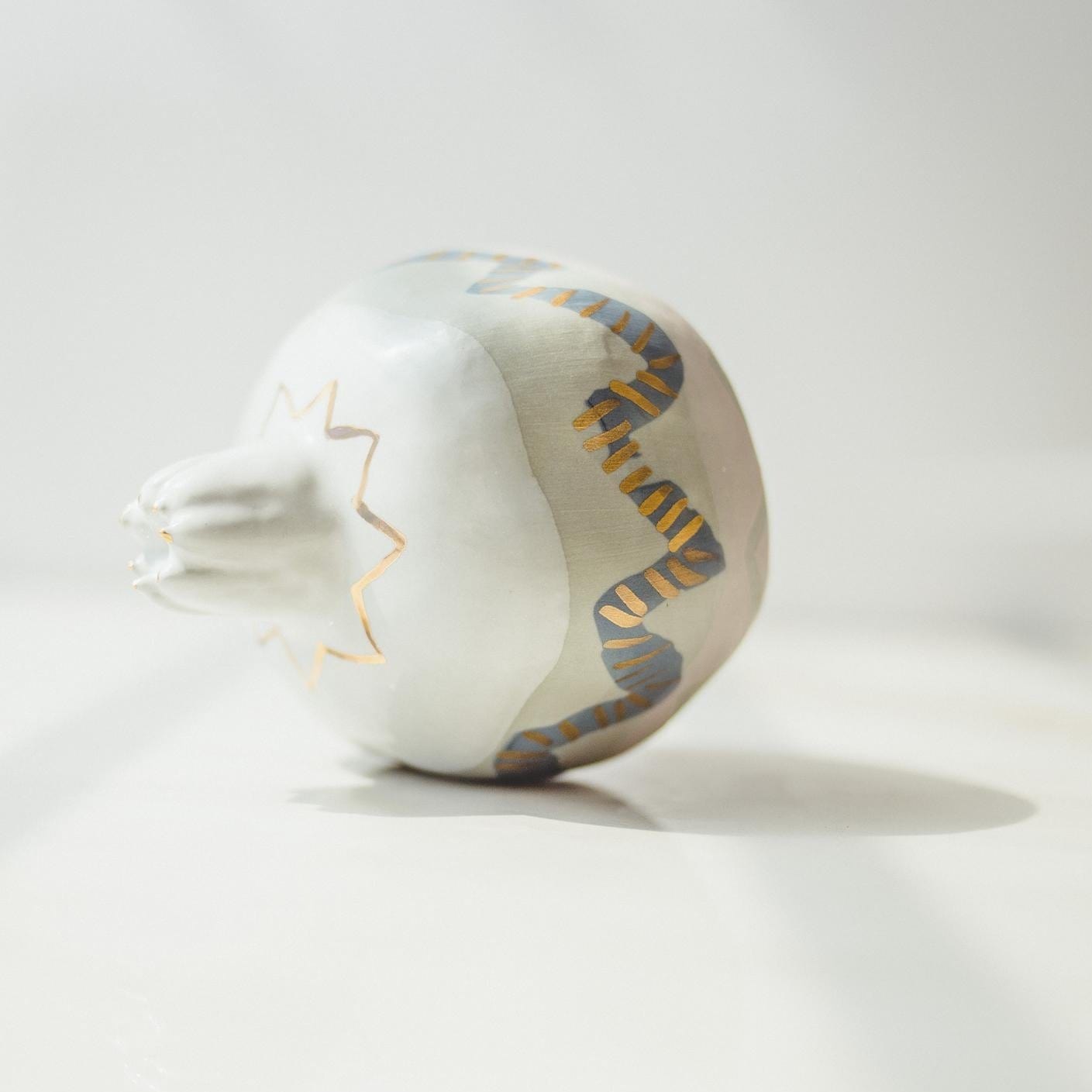 Wavy Blue Pomegranate Sculpture by SIND Studio、mySite、topwebapps