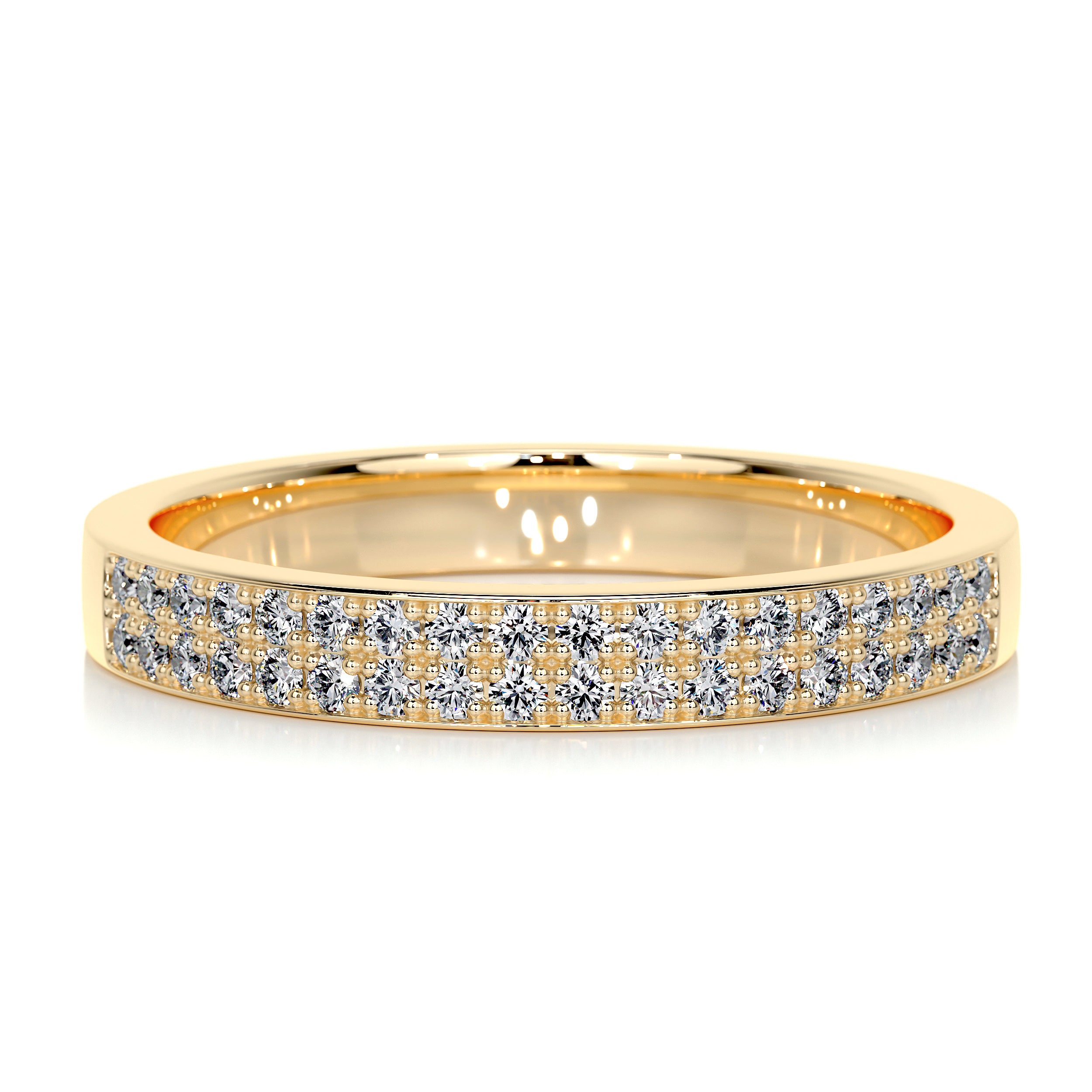 June Diamond Wedding Ring (0.2 Carat) - 18K Yellow Gold、mySite、hinf8tx79