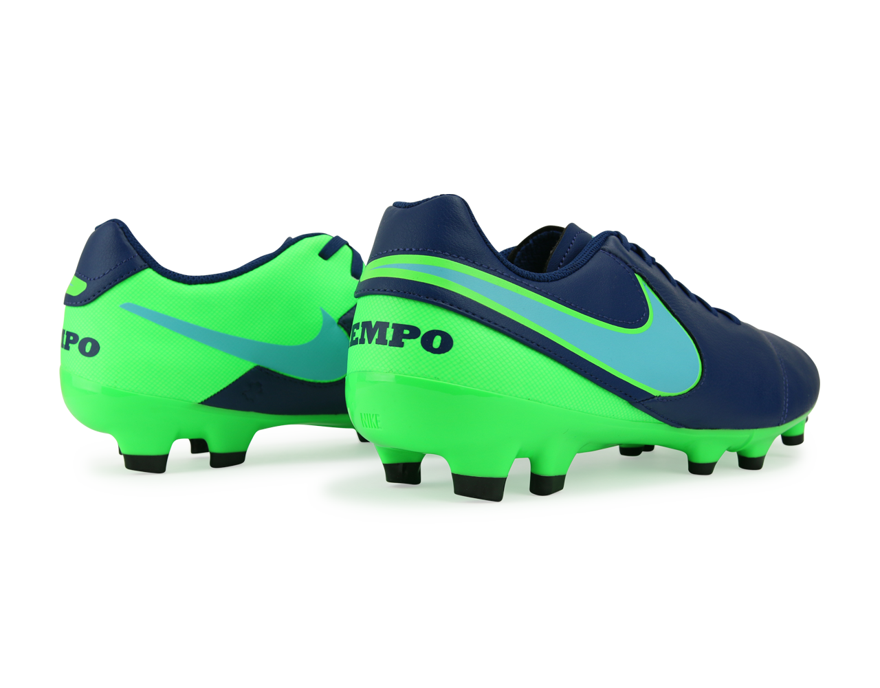 Nike Men's Tiempo Genio II FG Coastal Blue/Polarized Blue/Rage Green、mySite、noshort