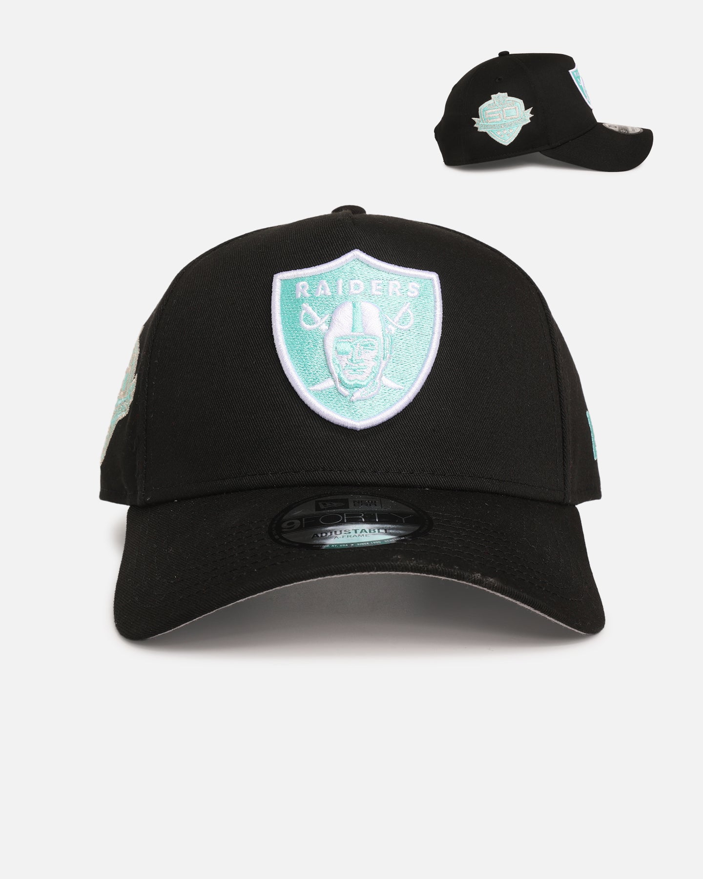 New Era Las Vegas Raiders 'Black Aqua' 9FORTY A-Frame Snapback Black/Aqua、mySite、zt4zffjzw