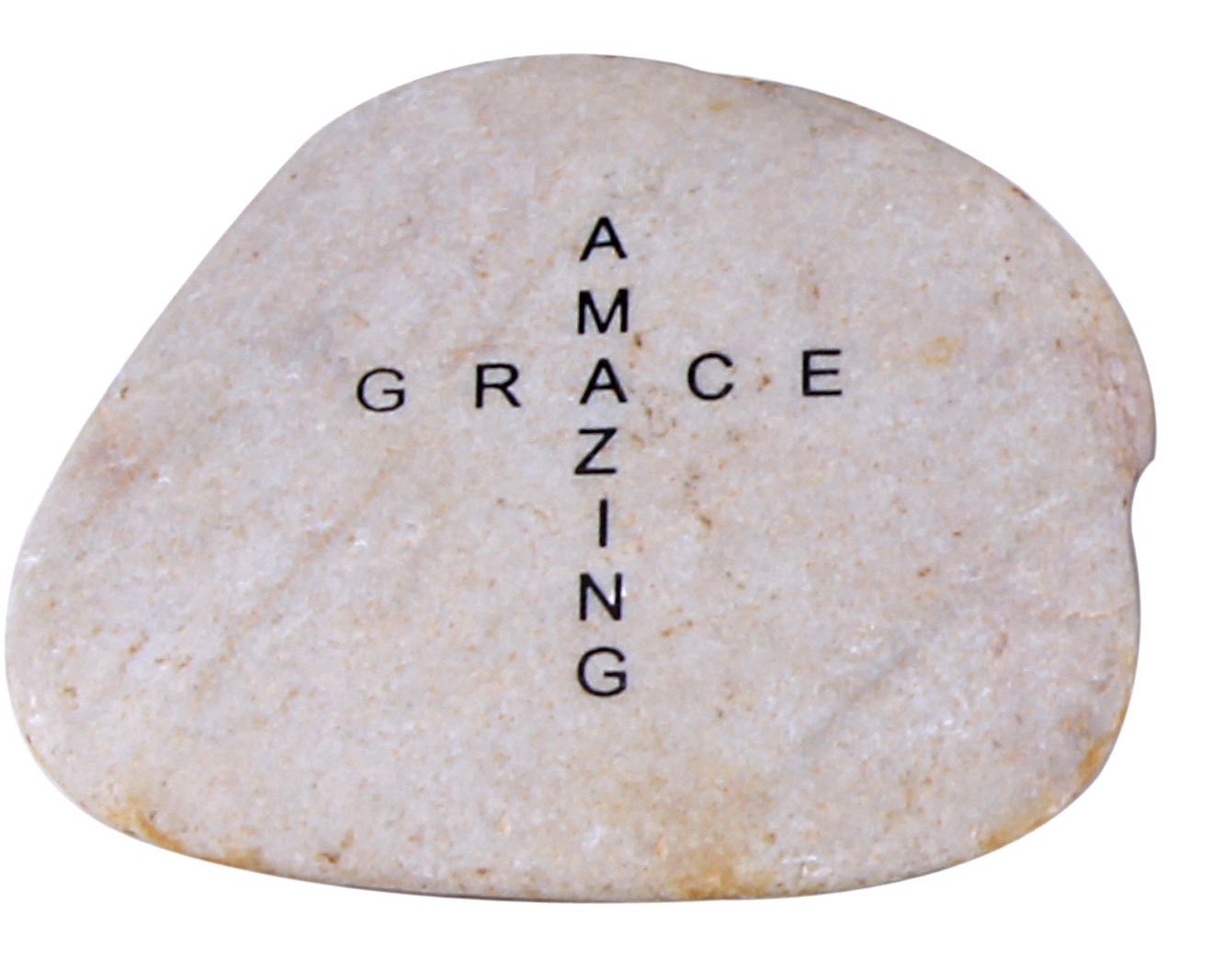 Holy Land Market - Amazing Grace Cross Extra Large Engraved Natural Stones from The Holy Land : 4-5 Inches、mySite、topwebapps