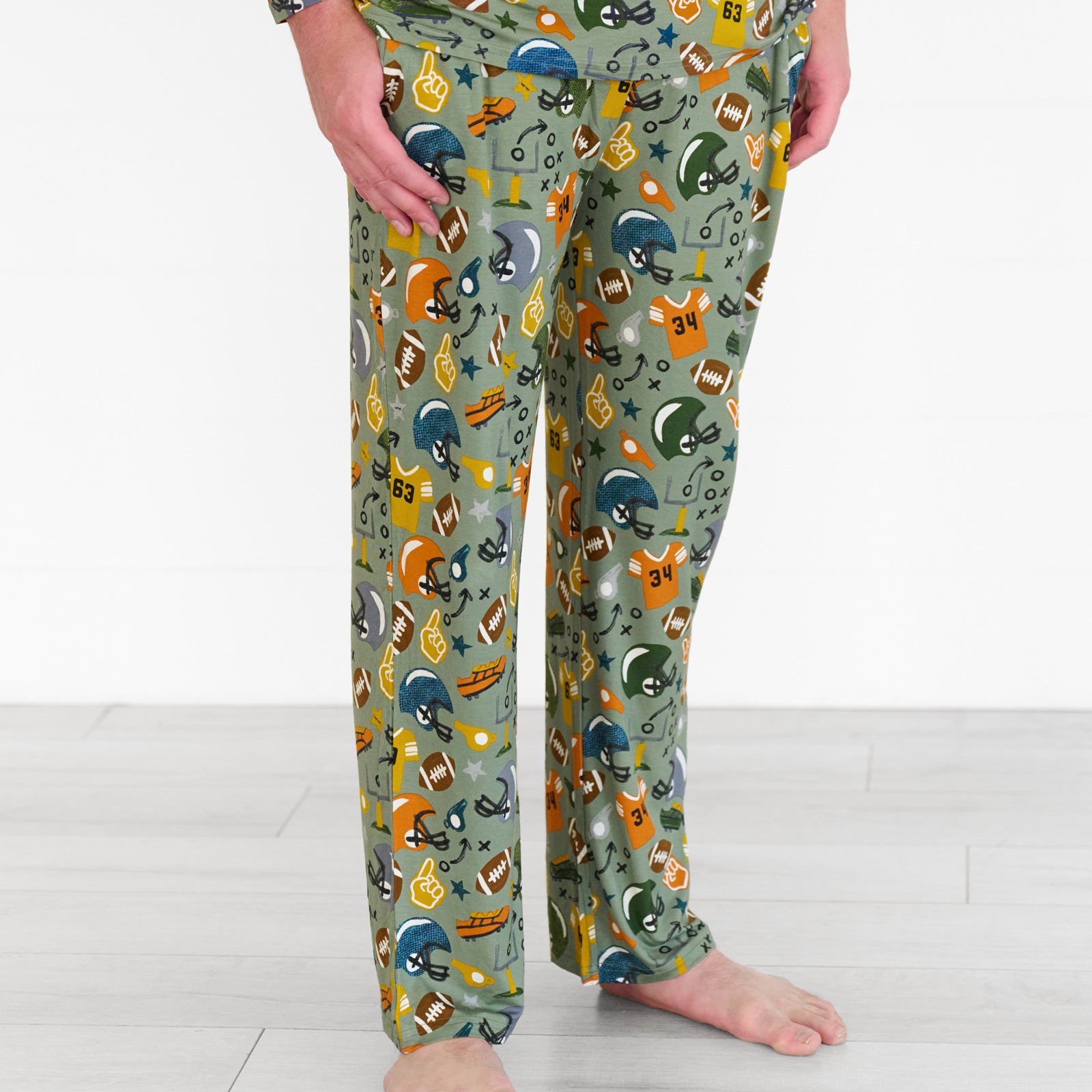 Touchdown Time Men's Pajama Pants、mySite、g9winljtr