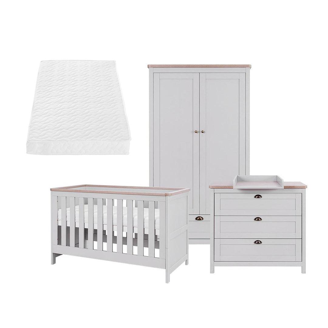  Tutti Bambini Verona 3 Piece Room Set - Dove Grey/Oak、mySite、merchandisen