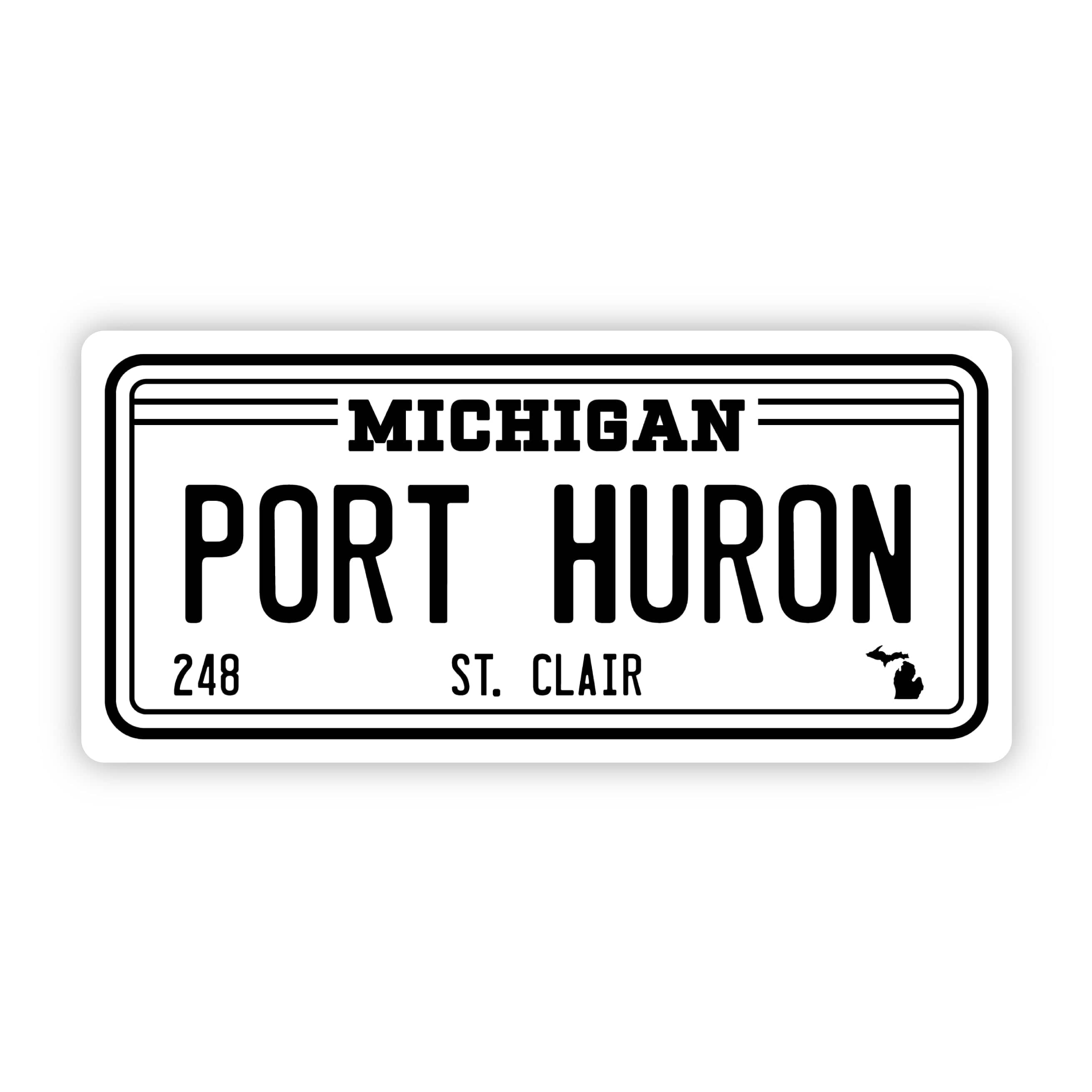  Port Huron Michigan 248 License Plate Sticker、mySite、elrpsem3k