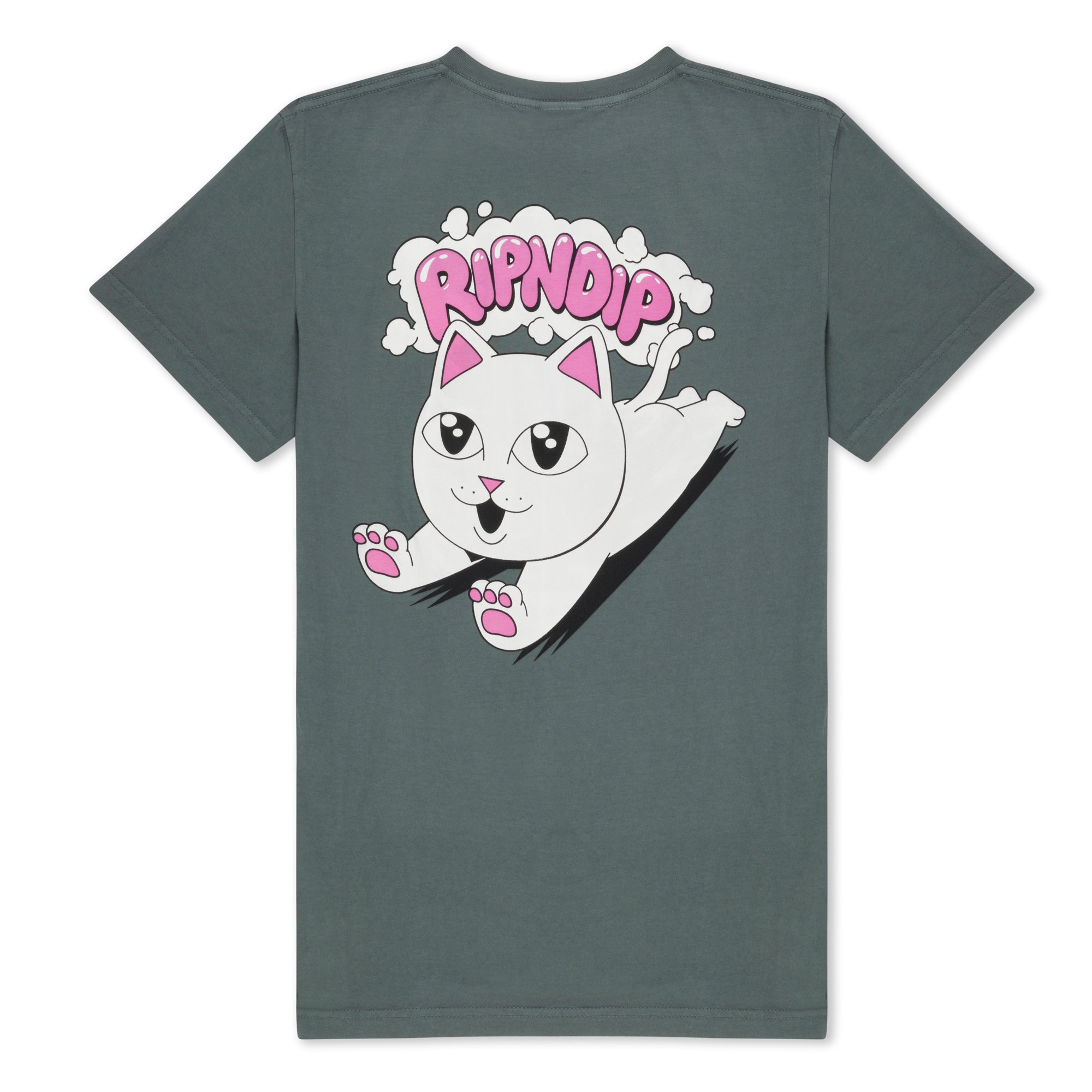  Leaping Kitty Tee (Charcoal)、mySite、merchandisen