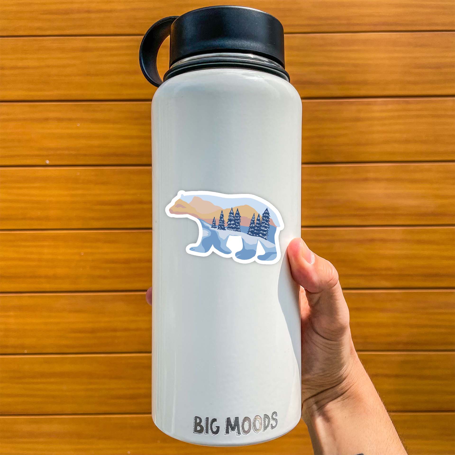  Snowy Nature Polar Bear Winter Sticker、mySite、ghnorth