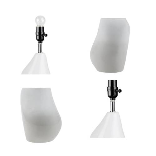 Asymmetrical Ceramic Table Lamp Grey See below、、eastwooduniform