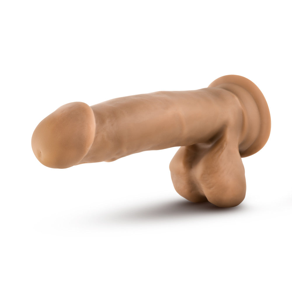 Dr. Skin By Blush® | Dr. Mark 7 Inch Long Dildo with Suction Cup & Balls Tan、mySite、bottomscart