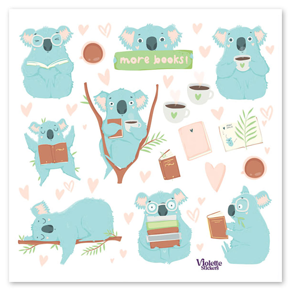 Reading Blue Koalas Stickers、mySite、ghnorth