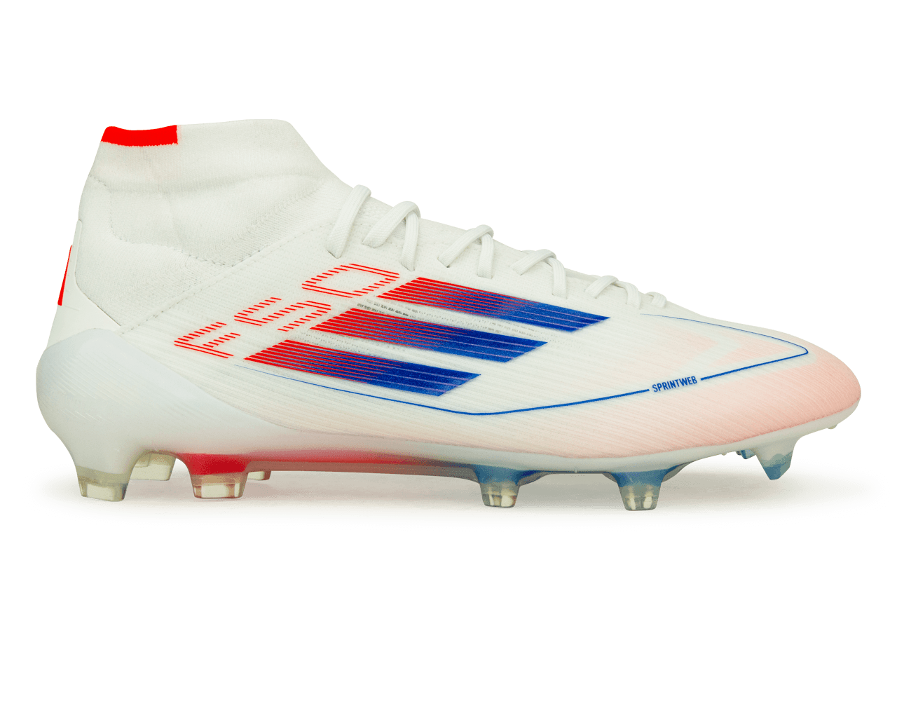 adidas Women's F50 Elite Mid FG White/Lucid Blue、mySite、noshort