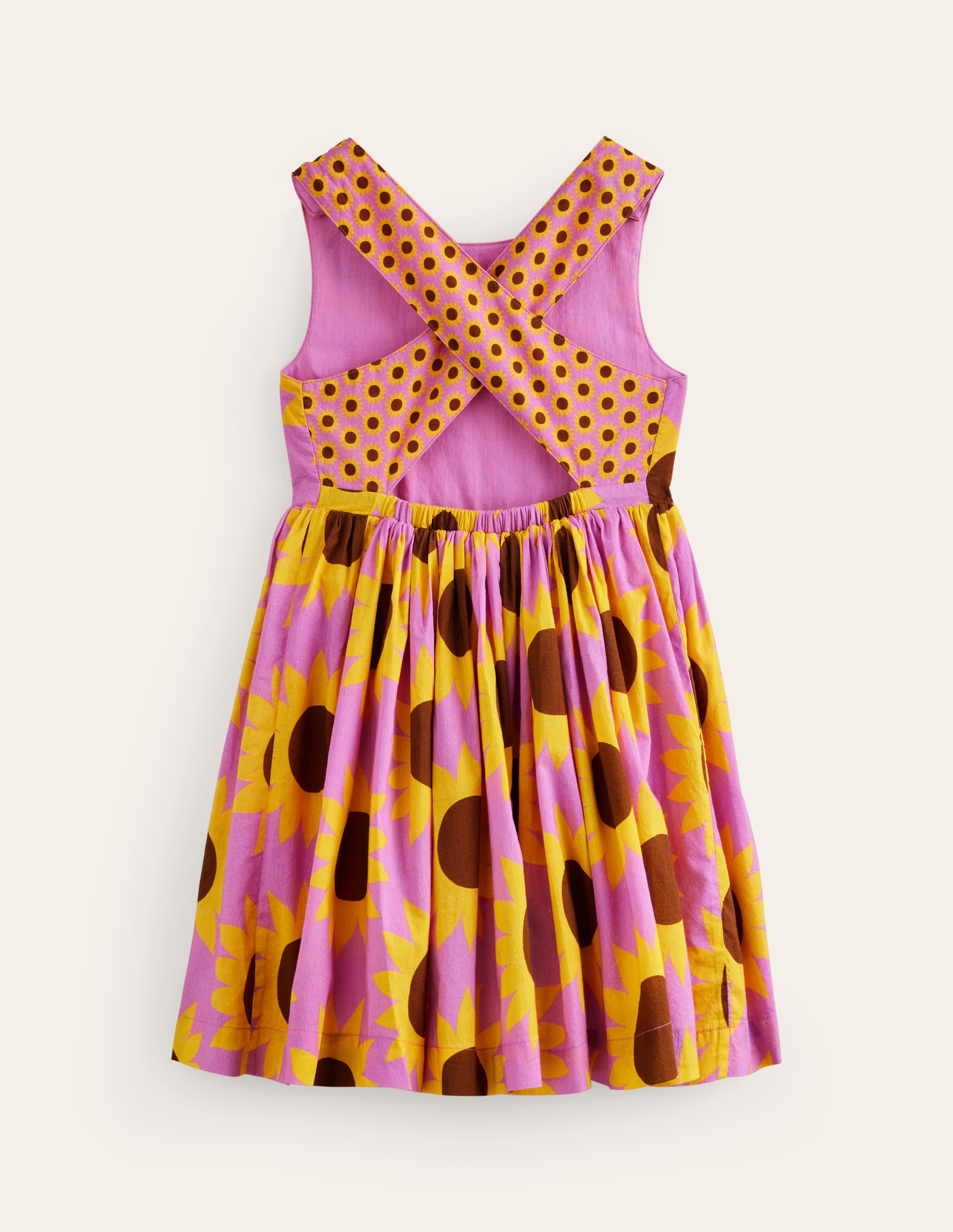  Cross-Back Dress-Pink Sunflower Geo、mySite、ashleygrahame