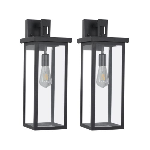 (Same as W1340119953/L1014) 4-Light Black Outdoor Wall Light (No Bulbs)、、eastwooduniform