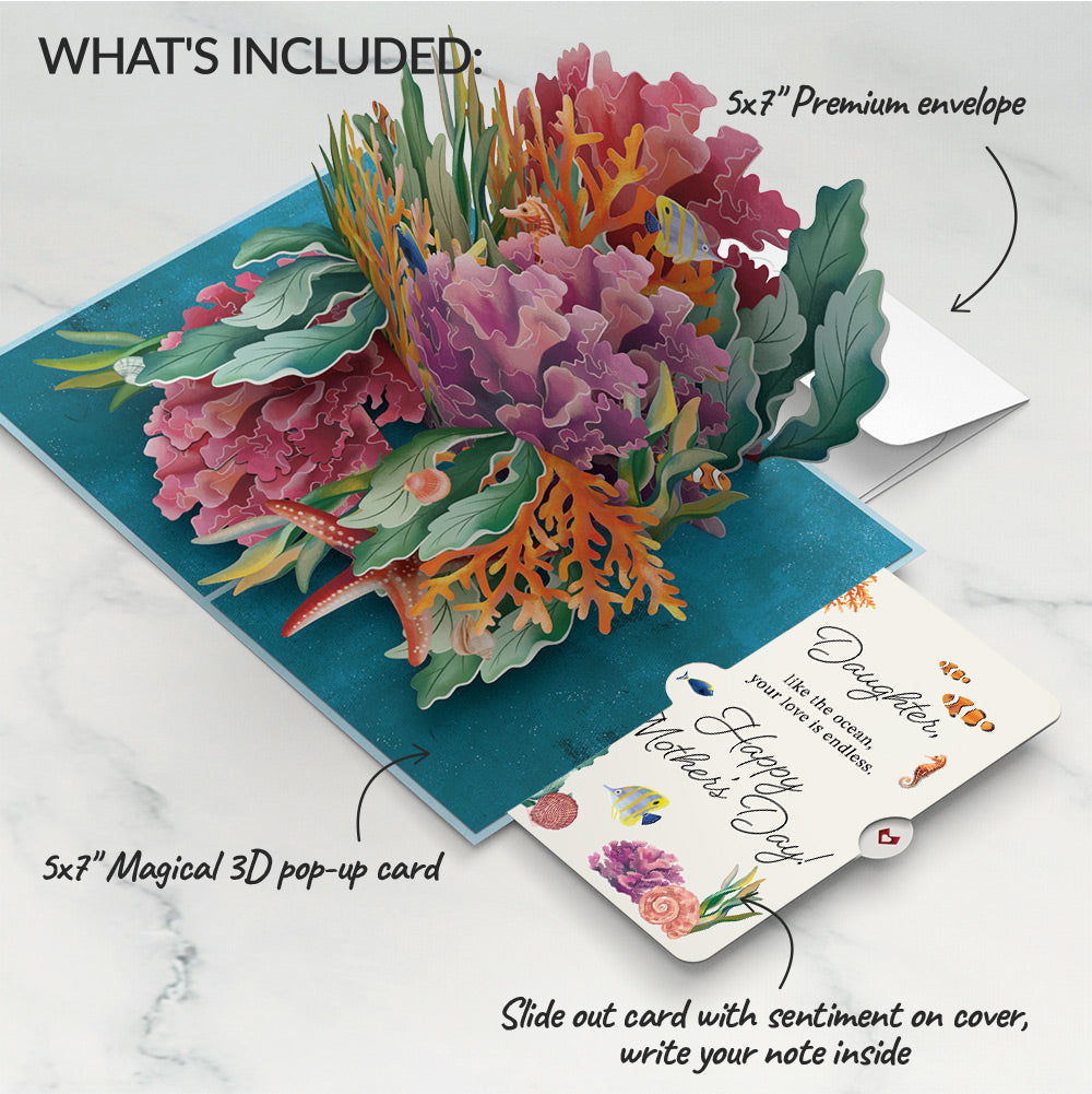 Coral Reef Wonders Mother's Day Pop-Up Card and Sentiment Set for Daughter、mySite、solidvoid