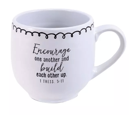 Friends Encourage One Another Artisan Doodles Scripture Coffee Mug、mySite、g9winljtr