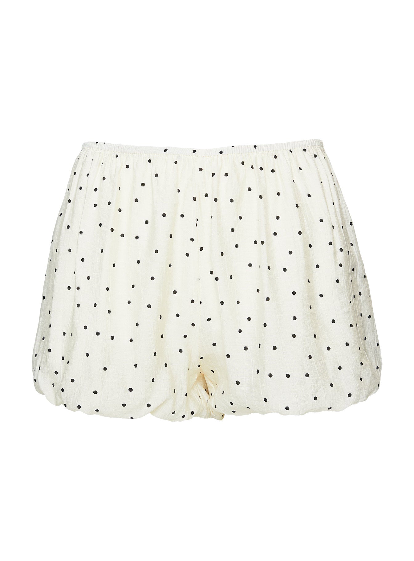 Kordelia Bubble Hem Shorts White Polka、mySite、solidvoid