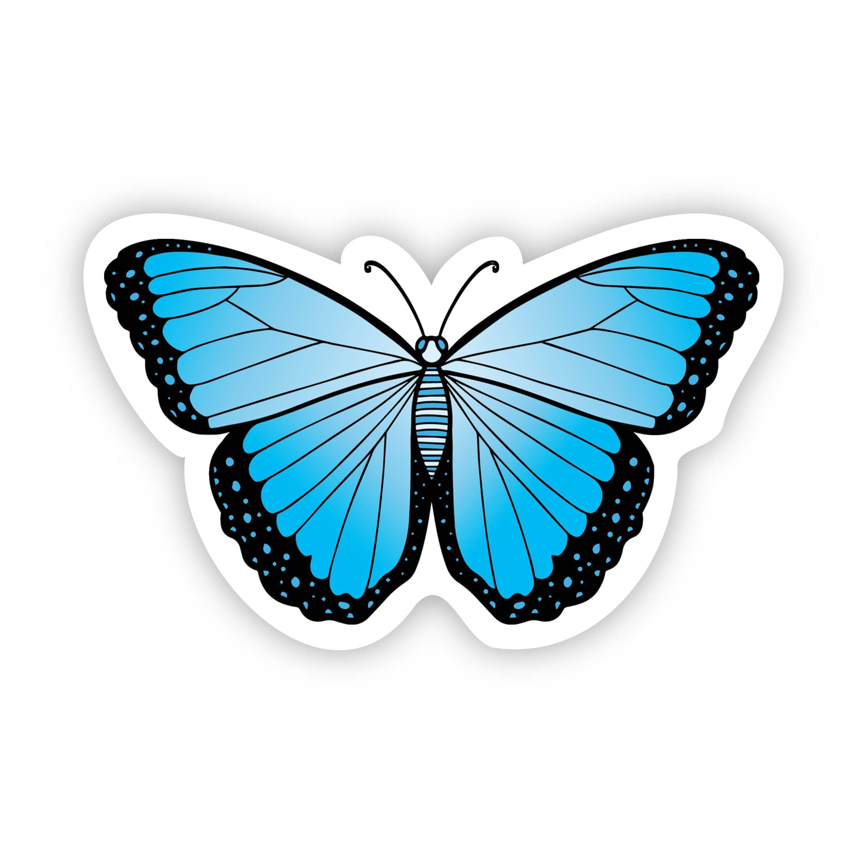  Butterfly Blue Aesthetic Sticker、mySite、elrpsem3k