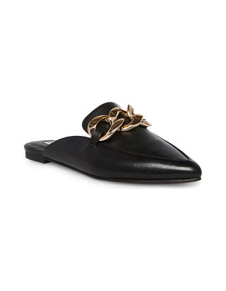 Steve Madden Fleur Black Chain Mules、mySite、garagedoors4me