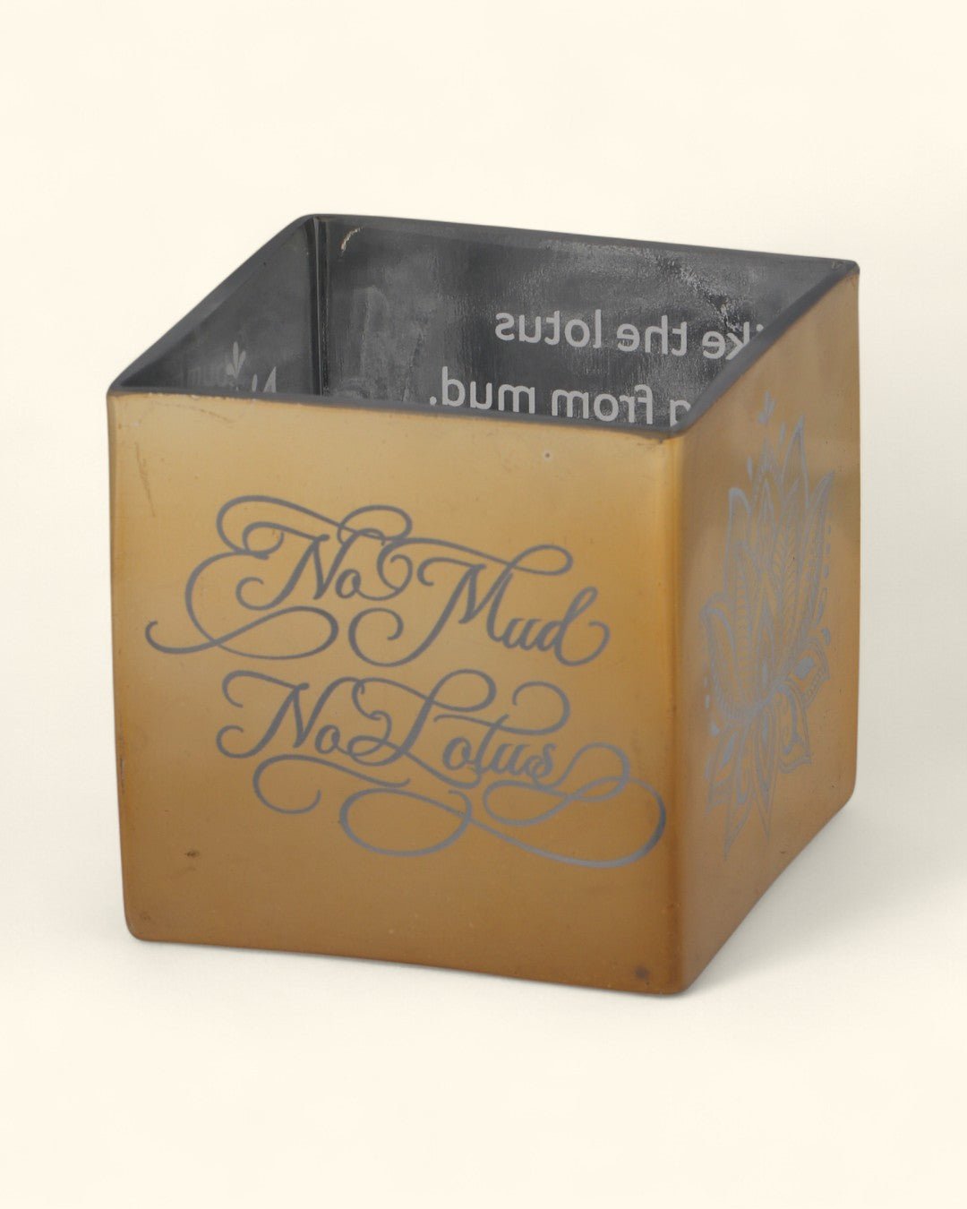 No Mud, No Lotus Glass Square Vase、mySite、topwebapps