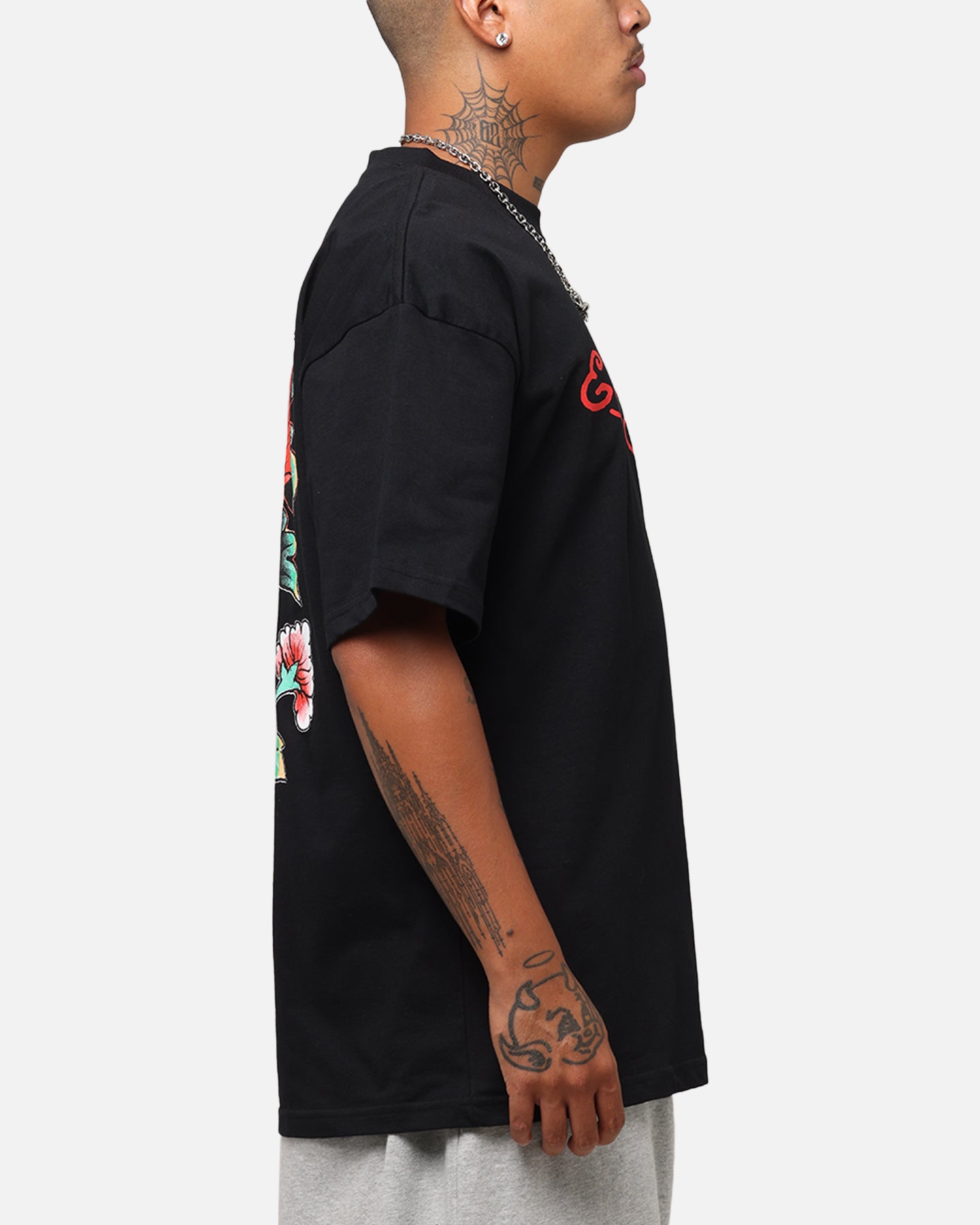 Ed Hardy Flourish Script T-Shirt Black、mySite、zt4zffjzw