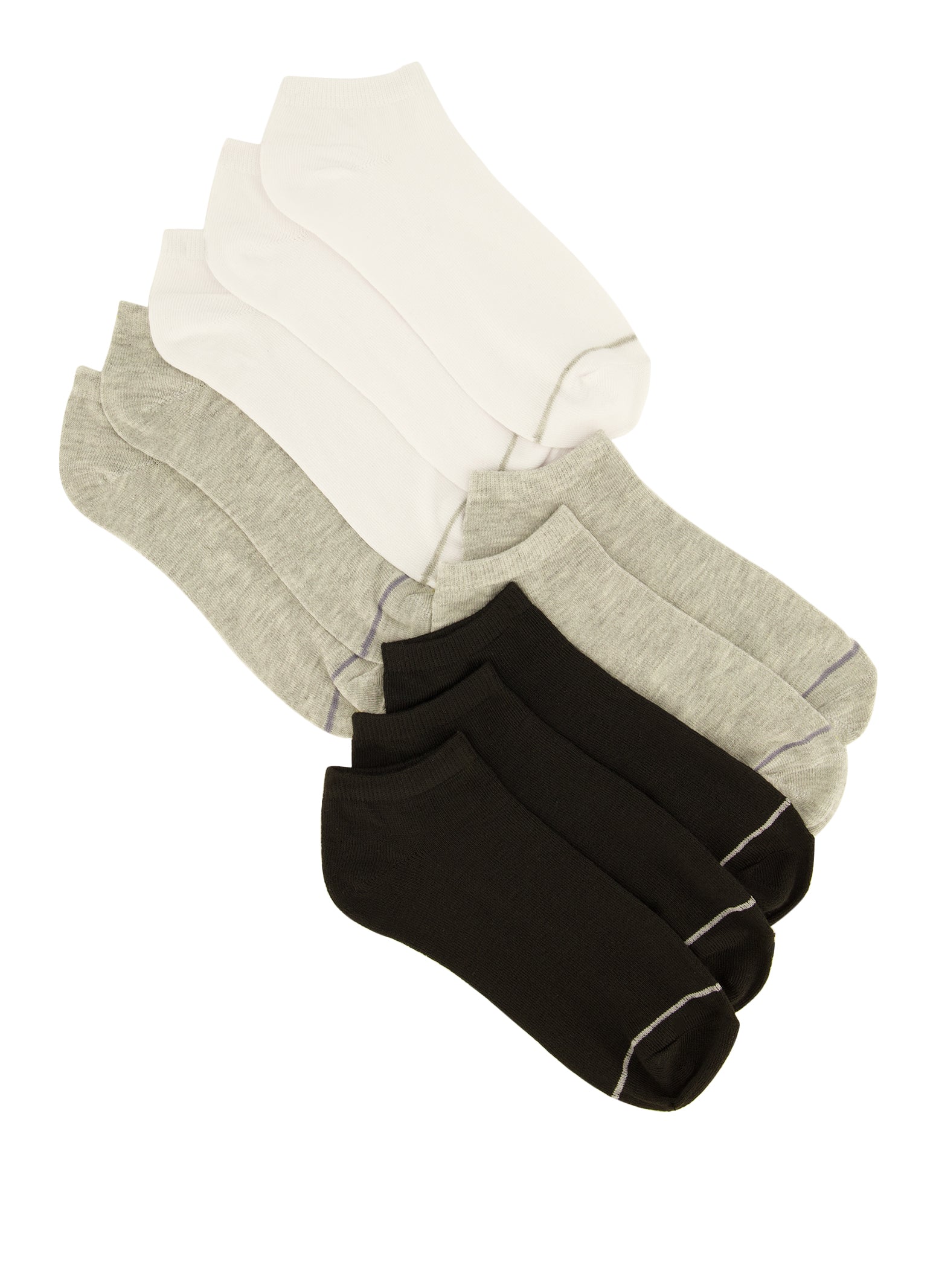 Girls Contrast Trim Ankle Socks 10 Pack、mySite、camillekostekn