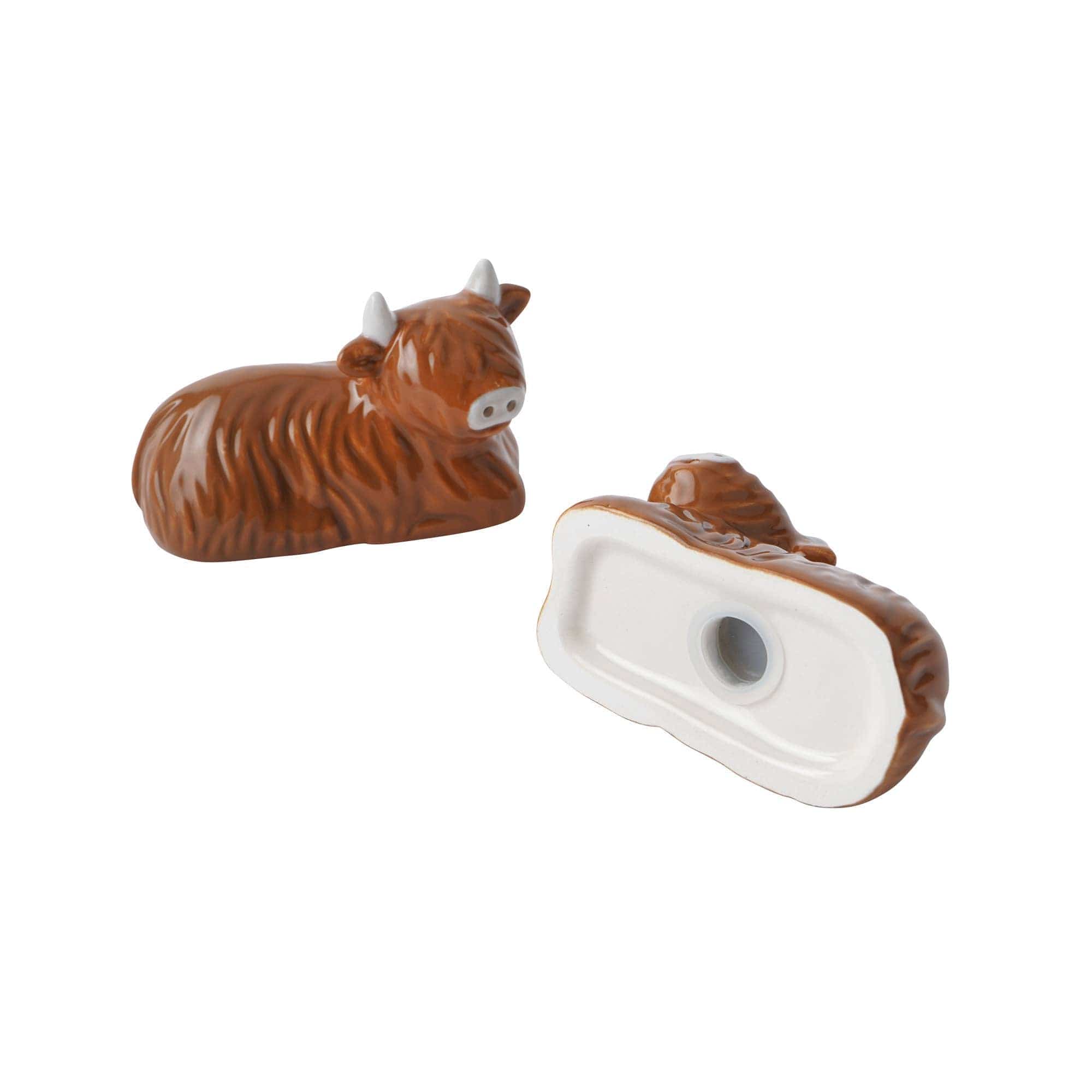 Bramble Farm Highland Cow Salt & Pepper Shakers In Gift Box、mySite、g9winljtr