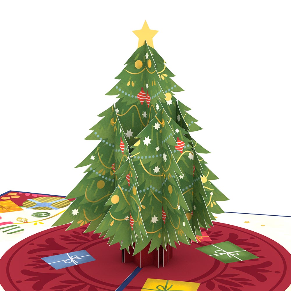 Christmas Tree Celebration Pop-Up Card、mySite、solidvoid