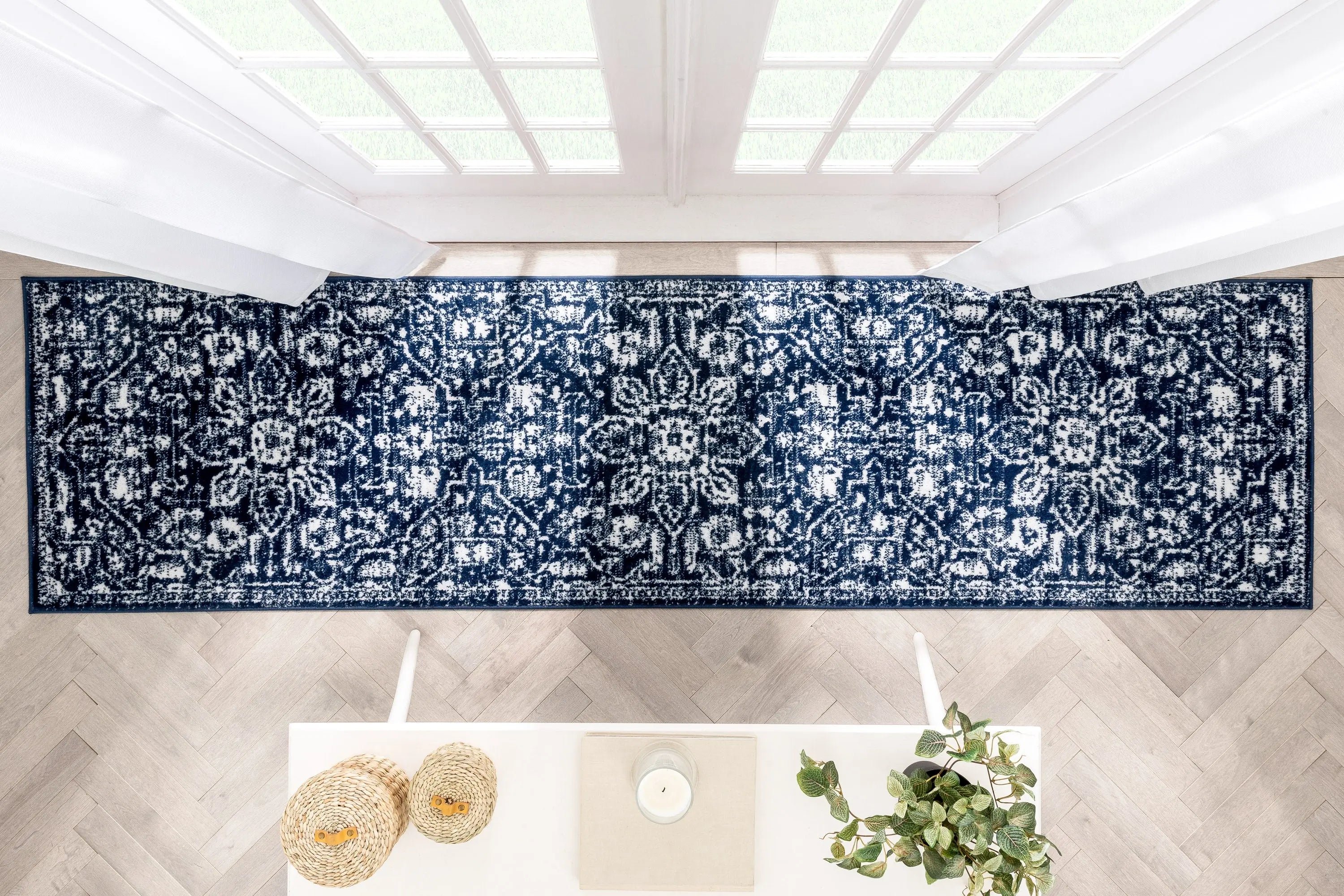 Disa Vintage Medallion Dark Blue Soft Rug By Chill Rugs、mySite、gigharbornorthrealestate