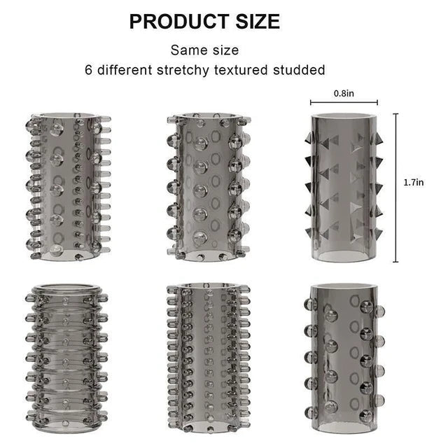6 Pack Smokey Stretchy Penis Sleeve Set、mySite、bottomscart
