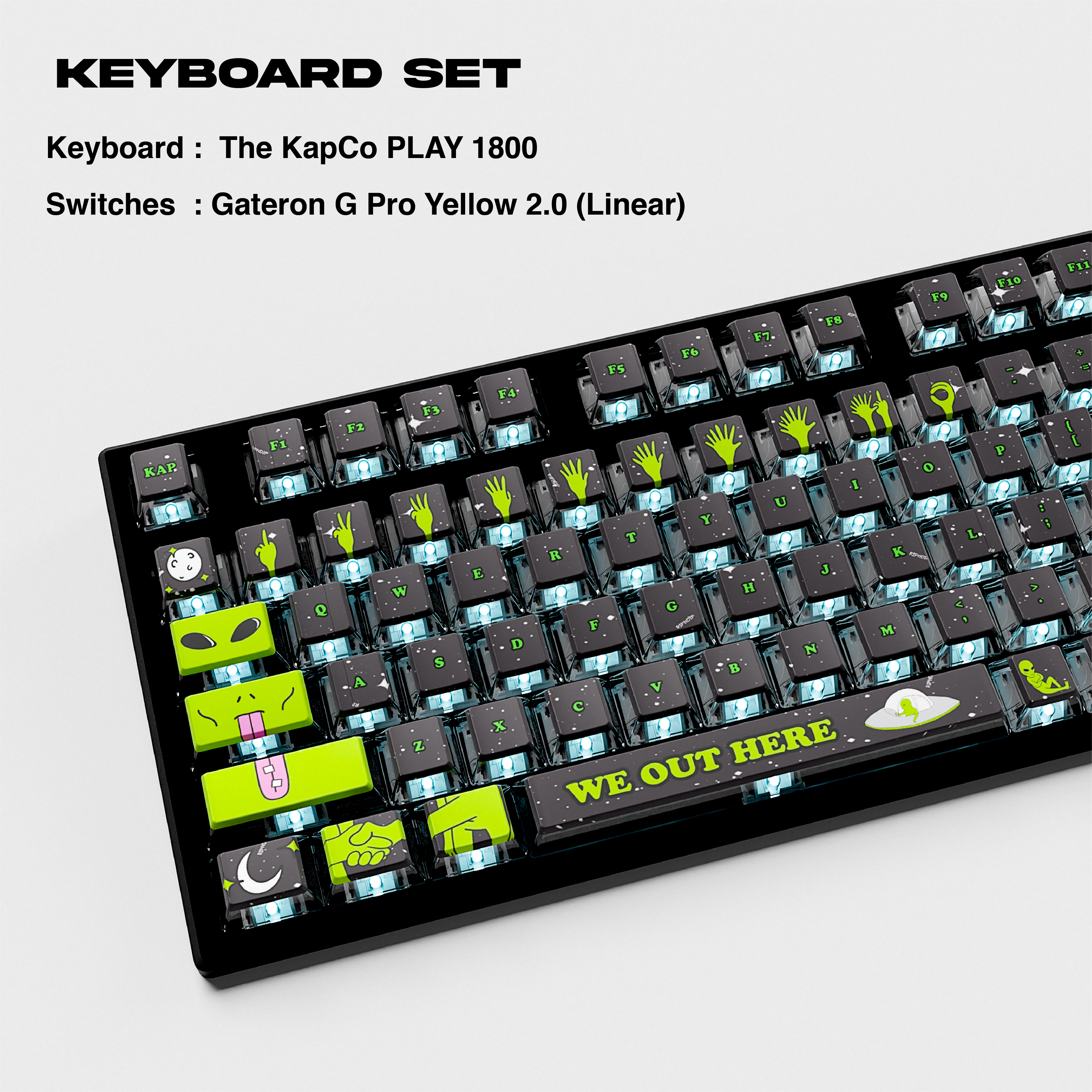  We Out Here Keyboard Set (Asst)、mySite、merchandisen