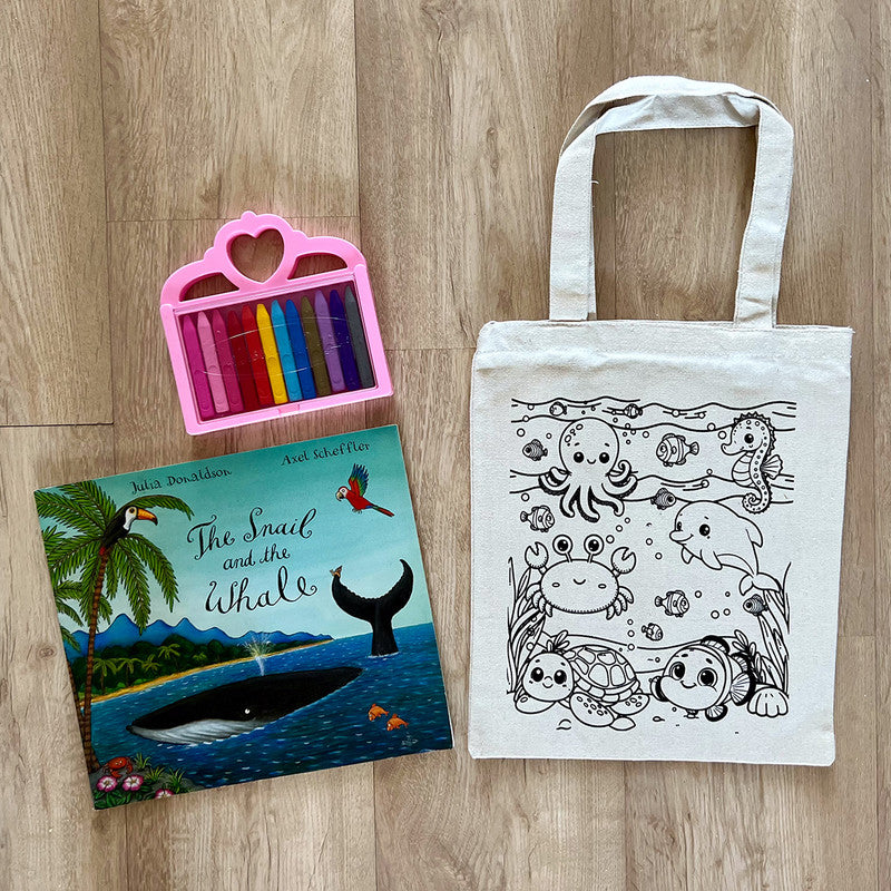 DIY Colouring Tote Bag | Underwater World Printed、mySite、camillekostekn