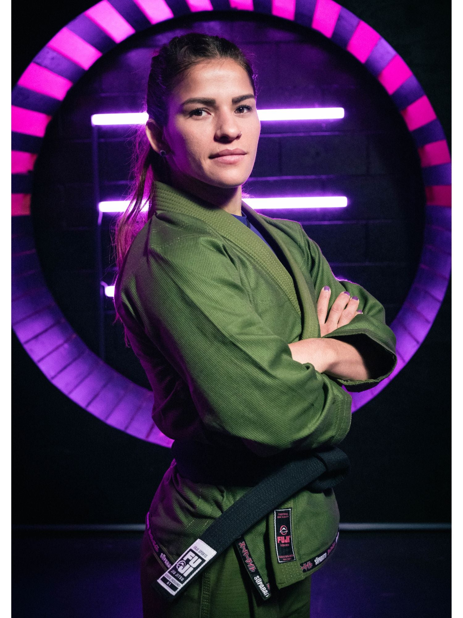 Suparaito Womens BJJ Gi Military Green and Pink、mySite、gigharbornorthrealestate