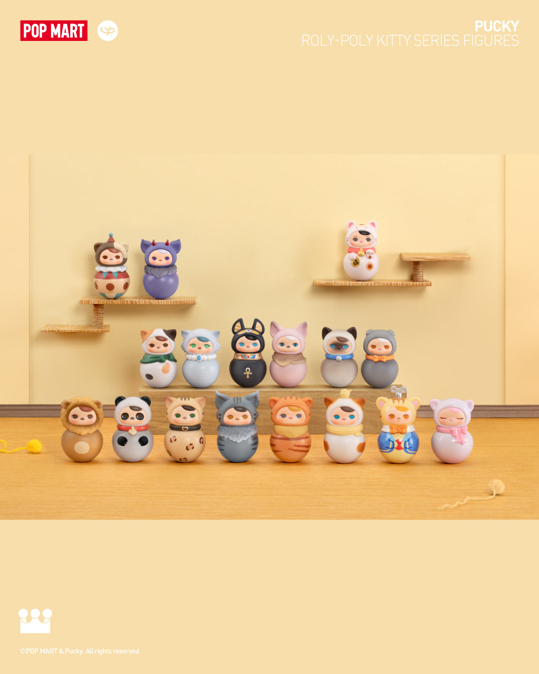  POP MART PUCKY Roly-Poly Kitty Series Figures、mySite、greenlandpopulation