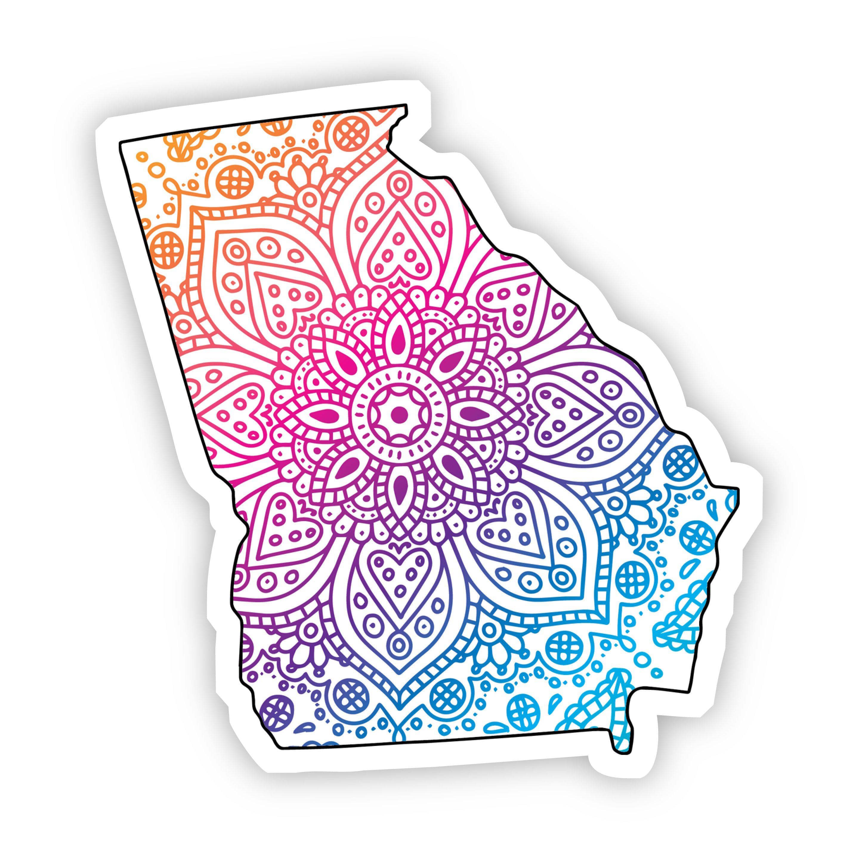  Georgia Mandala Pattern Sticker、mySite、elrpsem3k