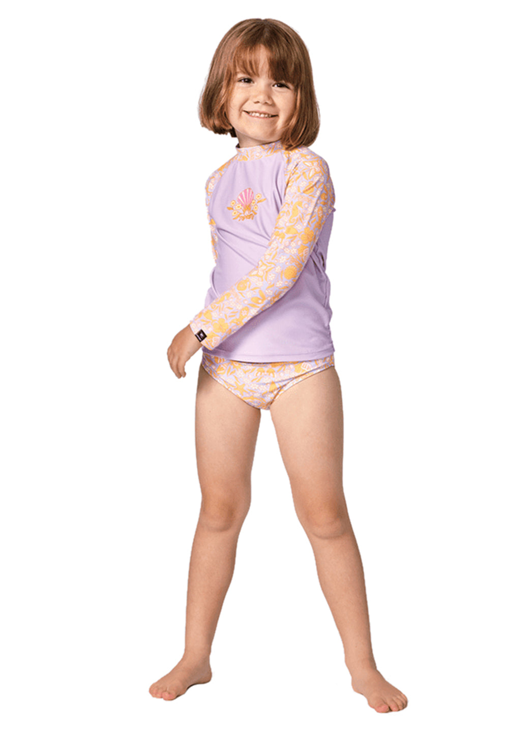 Rip Curl Girls' Rainbow Tide Long Sleeve Bikini Set (Toddler, Little Kid)、mySite、noshort