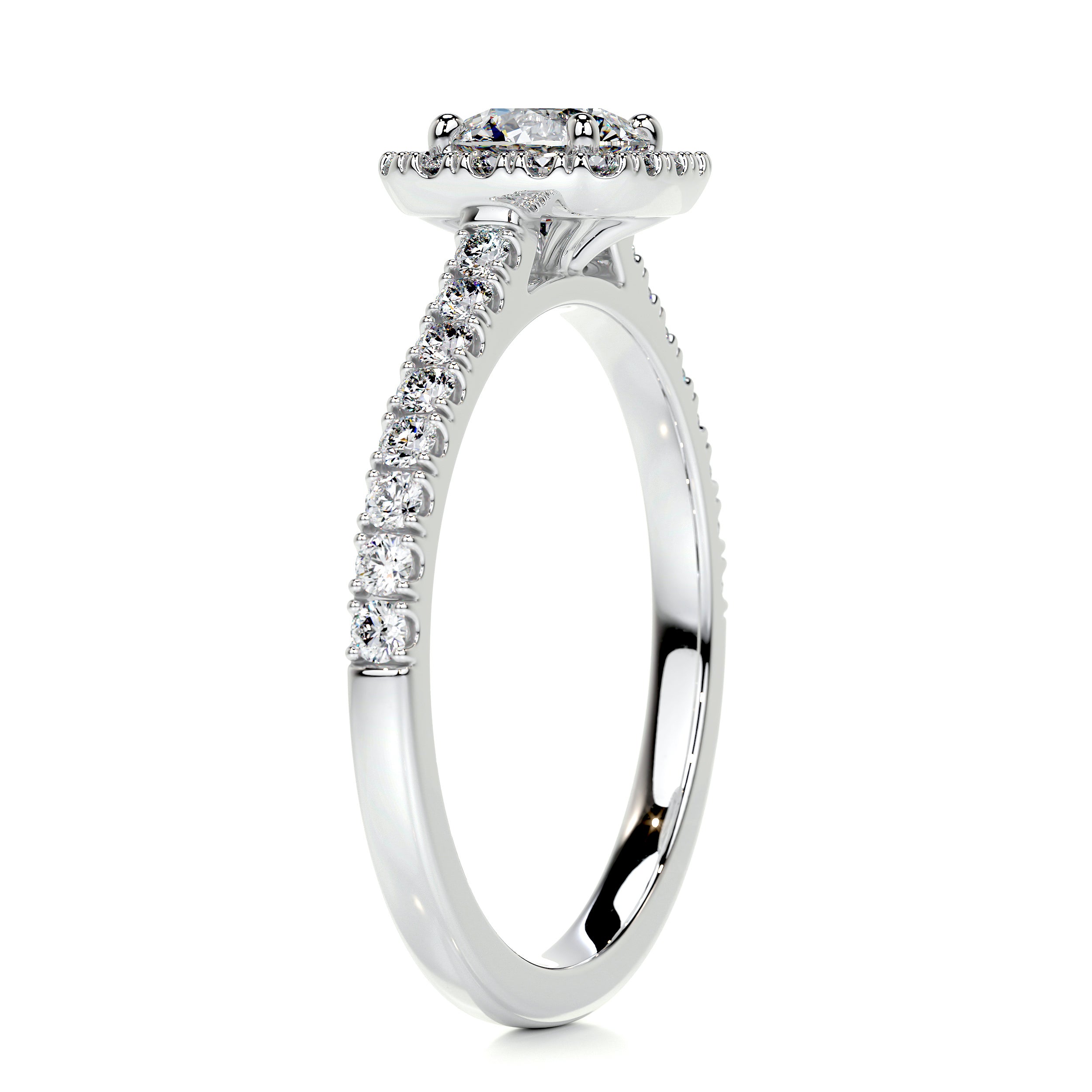 Claudia Diamond Engagement Ring -18K White Gold、mySite、hinf8tx79