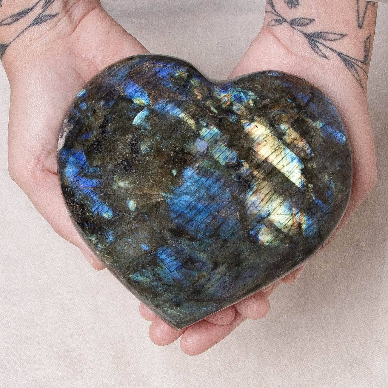 Labradorite Blue Flame Hearts - AAA Premium Quality、mySite、hinf8tx79