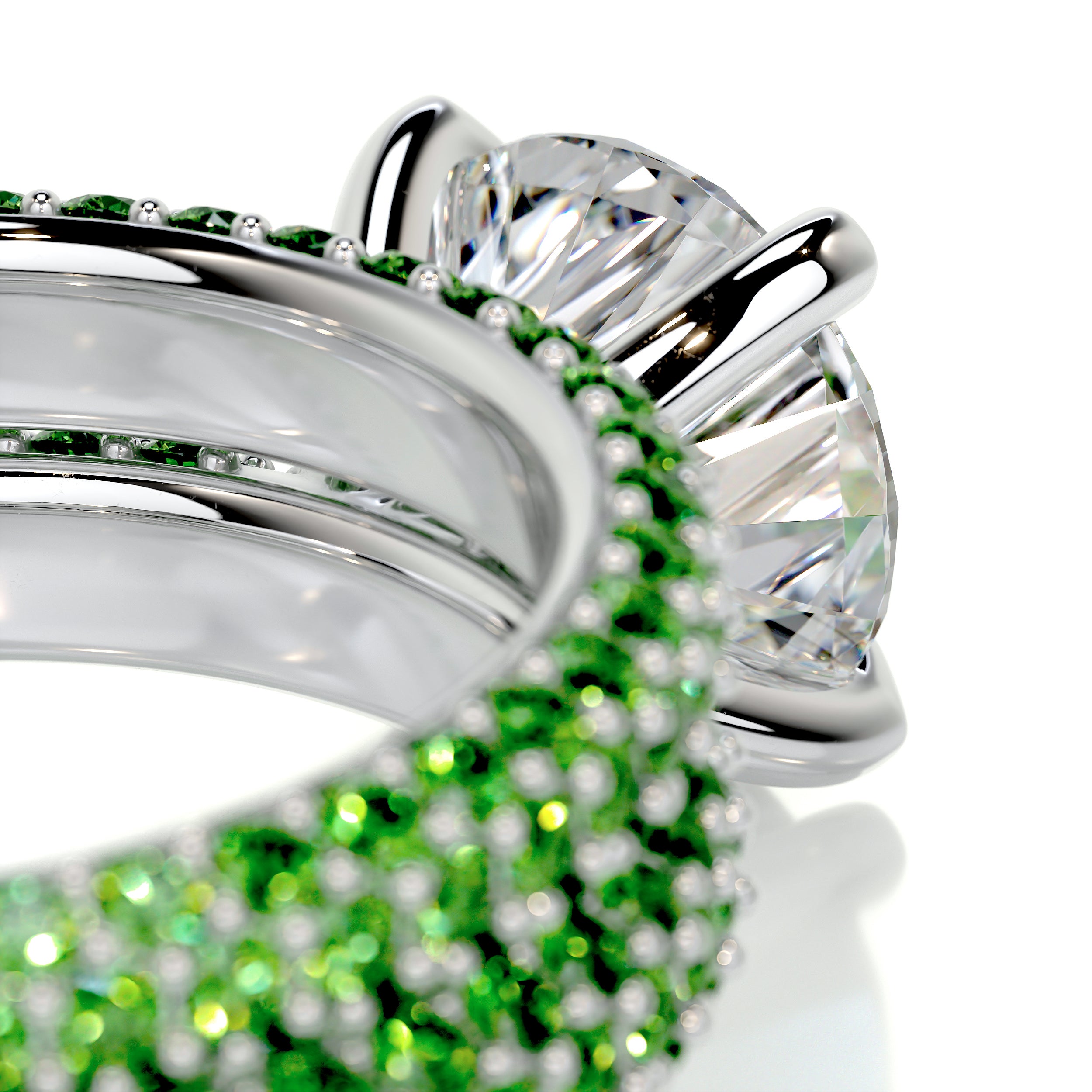 Charlotte Diamond & Gemstones Bridal Set (3.5 Carat) -18K White Gold、mySite、hinf8tx79