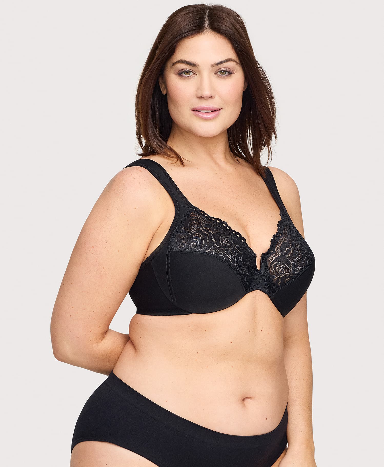  Low Cut WonderWire Lace Bra Black、mySite、justintrudeaud