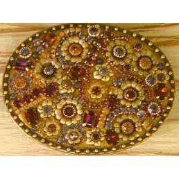 Michal Golan Topaz and Amethyst Swarovski Crystals Belt Buckle、mySite、topwebapps