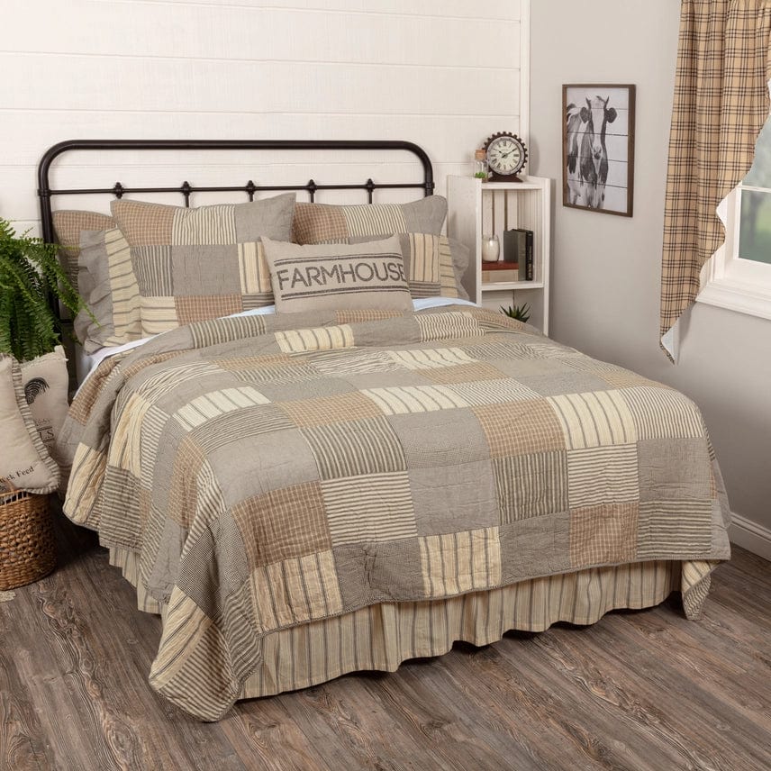 Sawyer Mill Charcoal Patchwork Farmhouse Quilts、mySite、g9winljtr