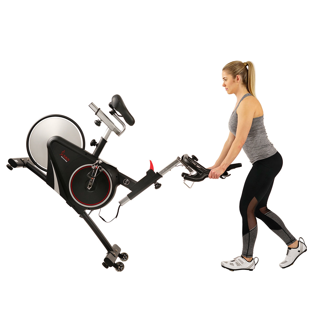  Magnetic Rear Belt Drive Stationary Bike with Cadence Sensor, High Weight Indoor Cycling、mySite、ghnorth