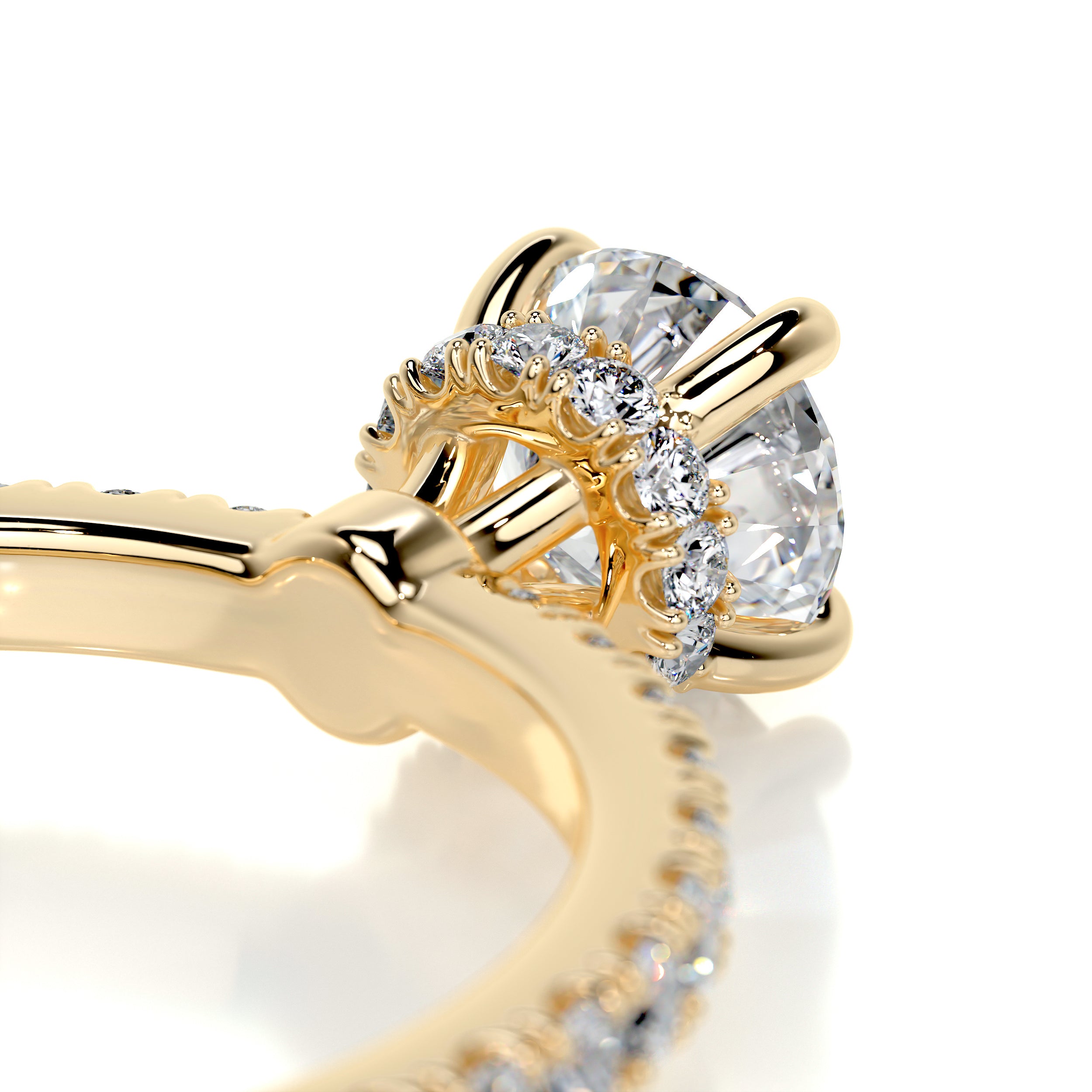 Vivienne Diamond Engagement Ring - 18K Yellow Gold、mySite、hinf8tx79
