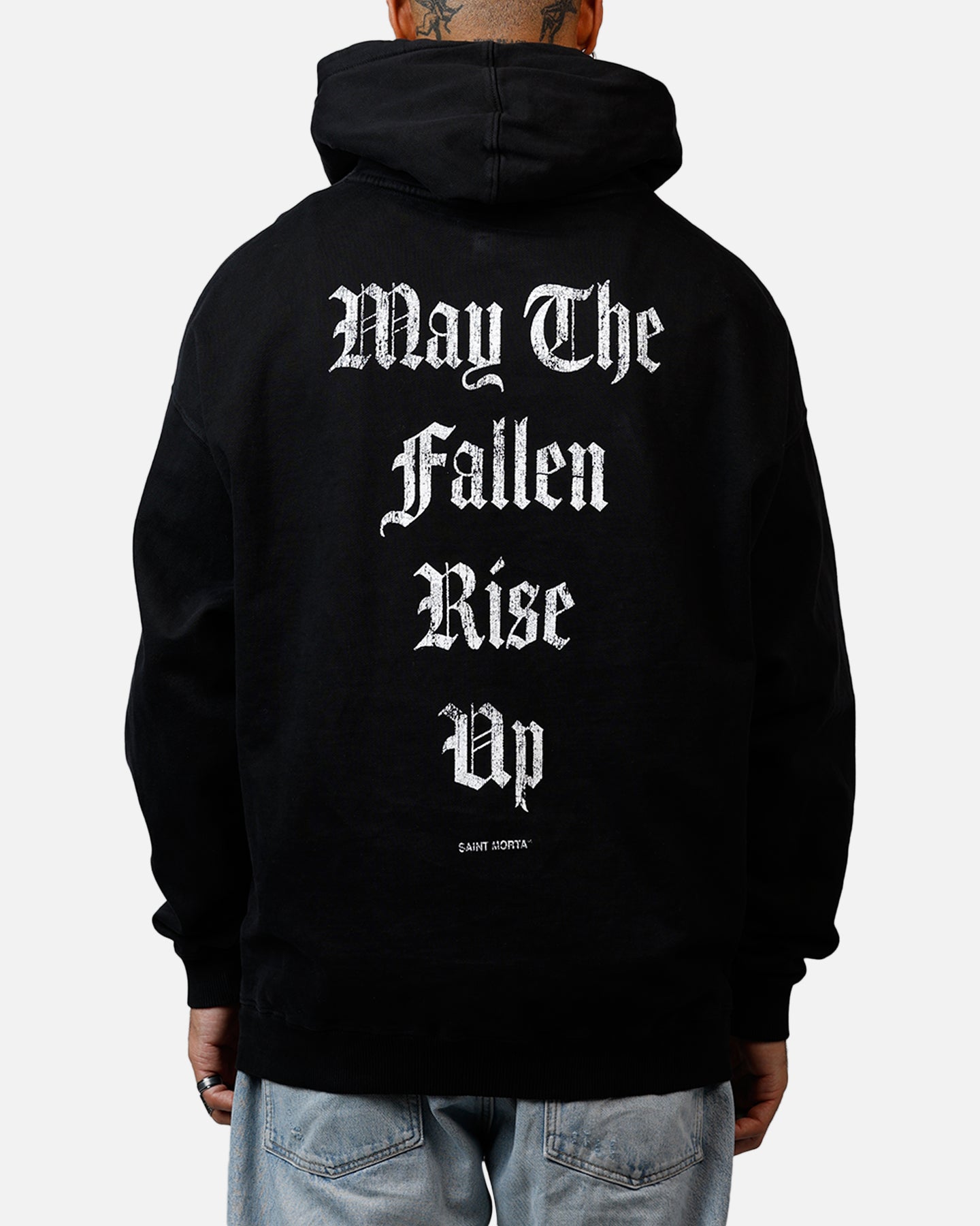 Saint Morta Fallen Rising Boxy Hoodie Black、mySite、zt4zffjzw