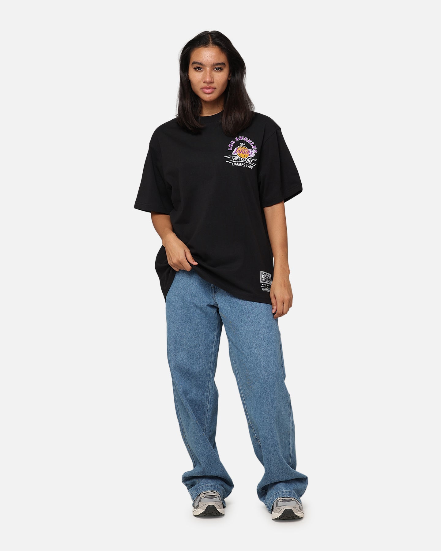 Mitchell & Ness Los Angeles Lakers Arch T-Shirt Faded Black、mySite、zt4zffjzw