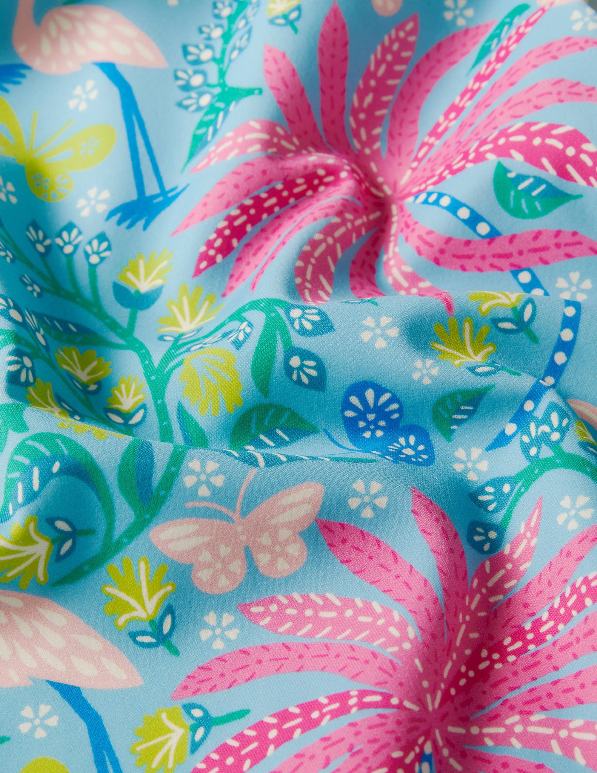  Off-Shoulder Swimsuit-Aqua Blue Tropical Charm、mySite、ashleygrahame