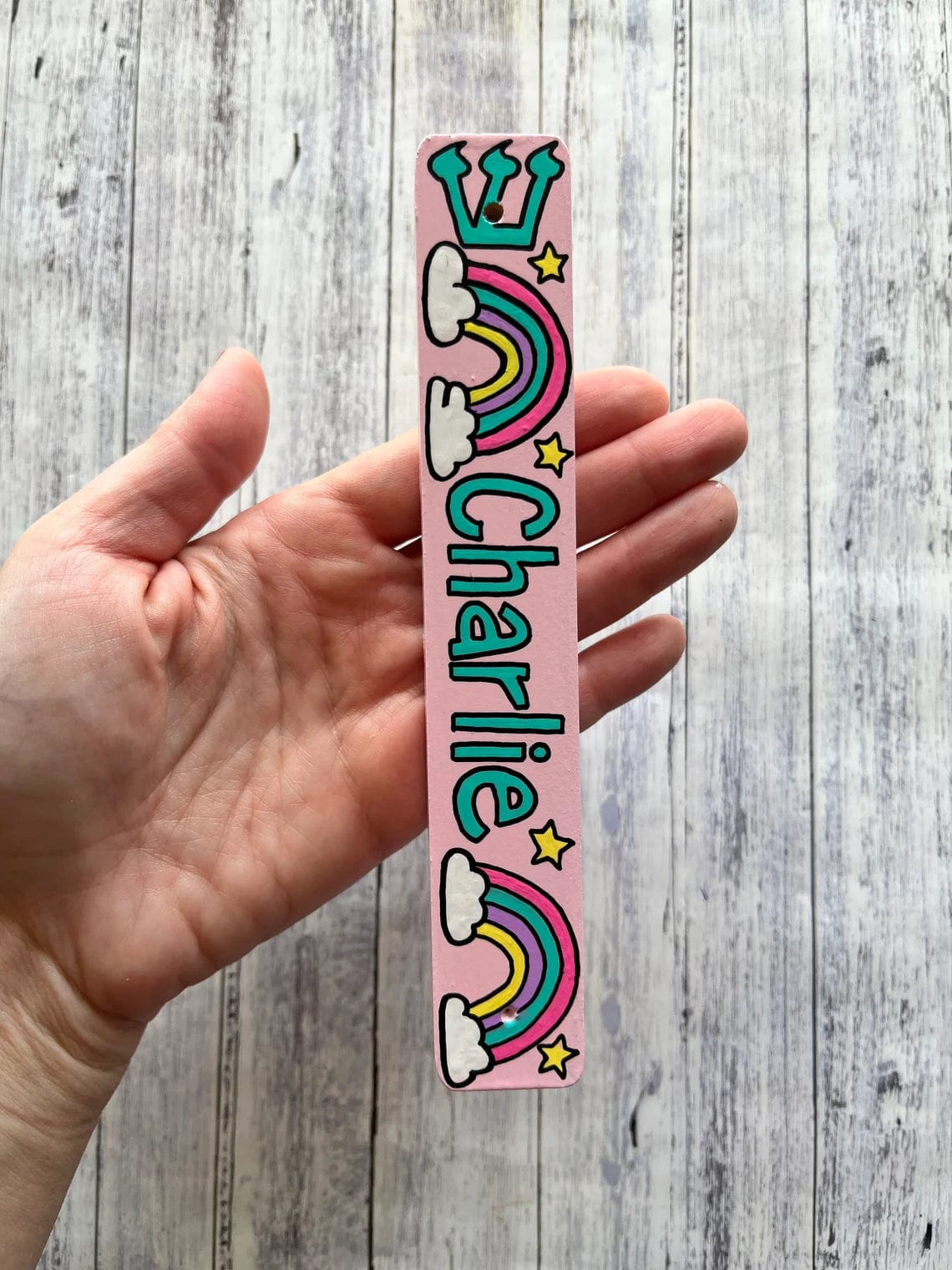Personalized Rainbow Mezuzah - Light Pink、mySite、topwebapps