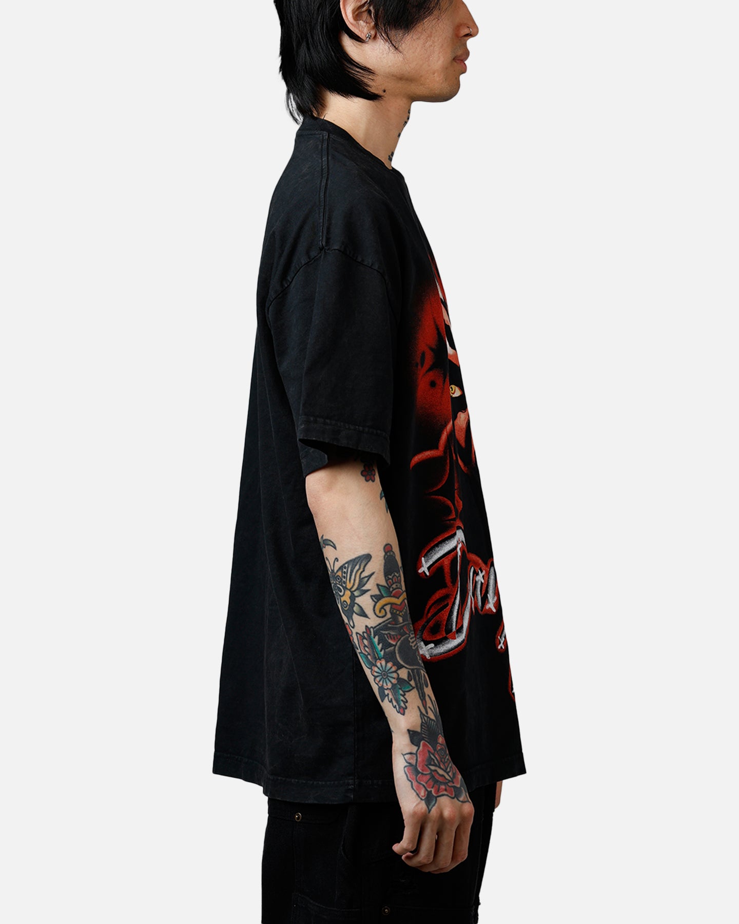 Goat Crew Star Wars Darth Maul Airbrush T-Shirt Black Acidwash、mySite、zt4zffjzw