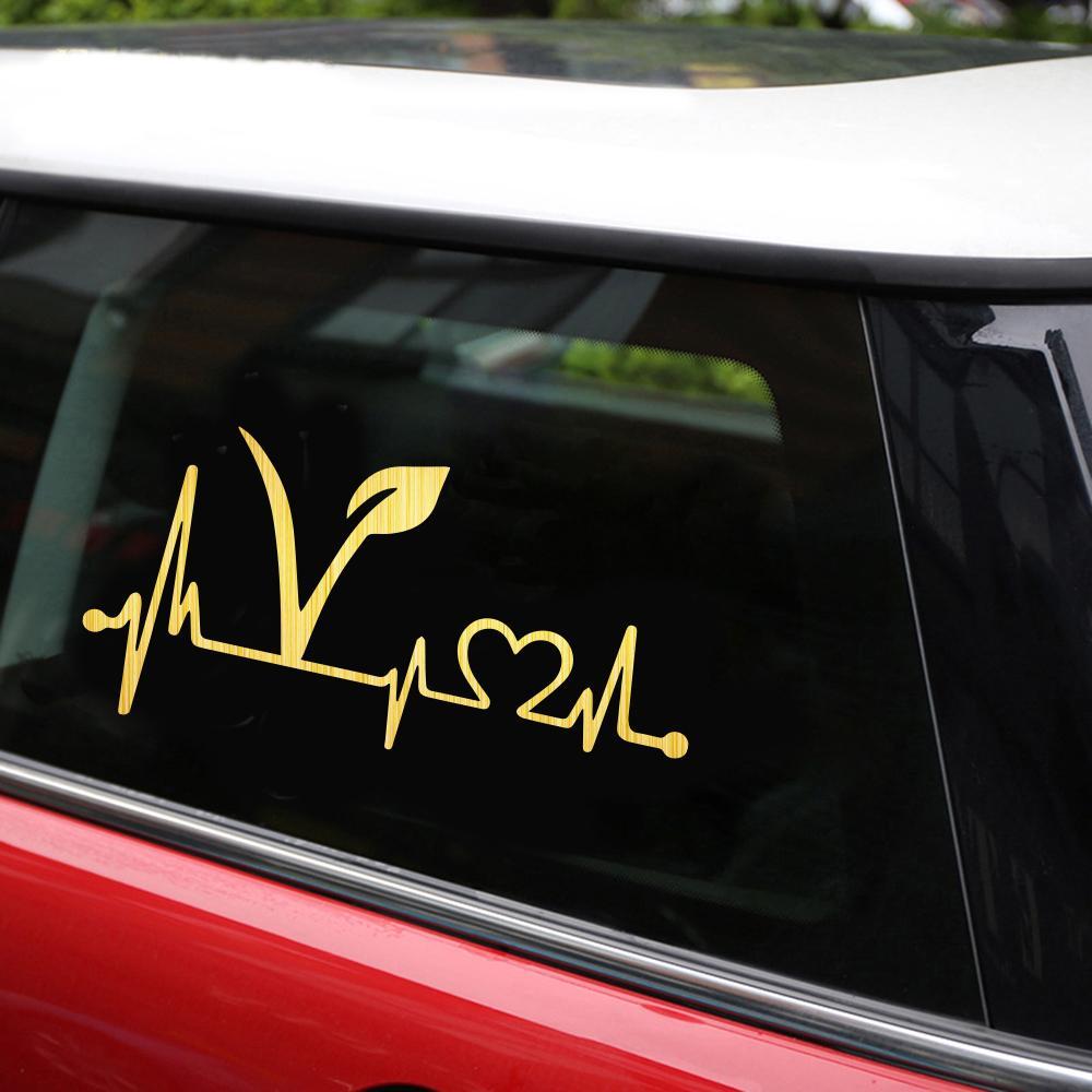 Vegan Lifeline Vinyl Car Bumper Stickers or Decal in Various Colors--Spread the message of compassion!、mySite、g9winljtr