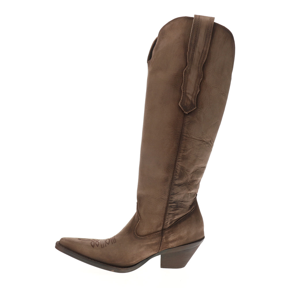 Distressed Embroidered Snip Toe Cowboy Boots、mySite、gtrtttuynbv