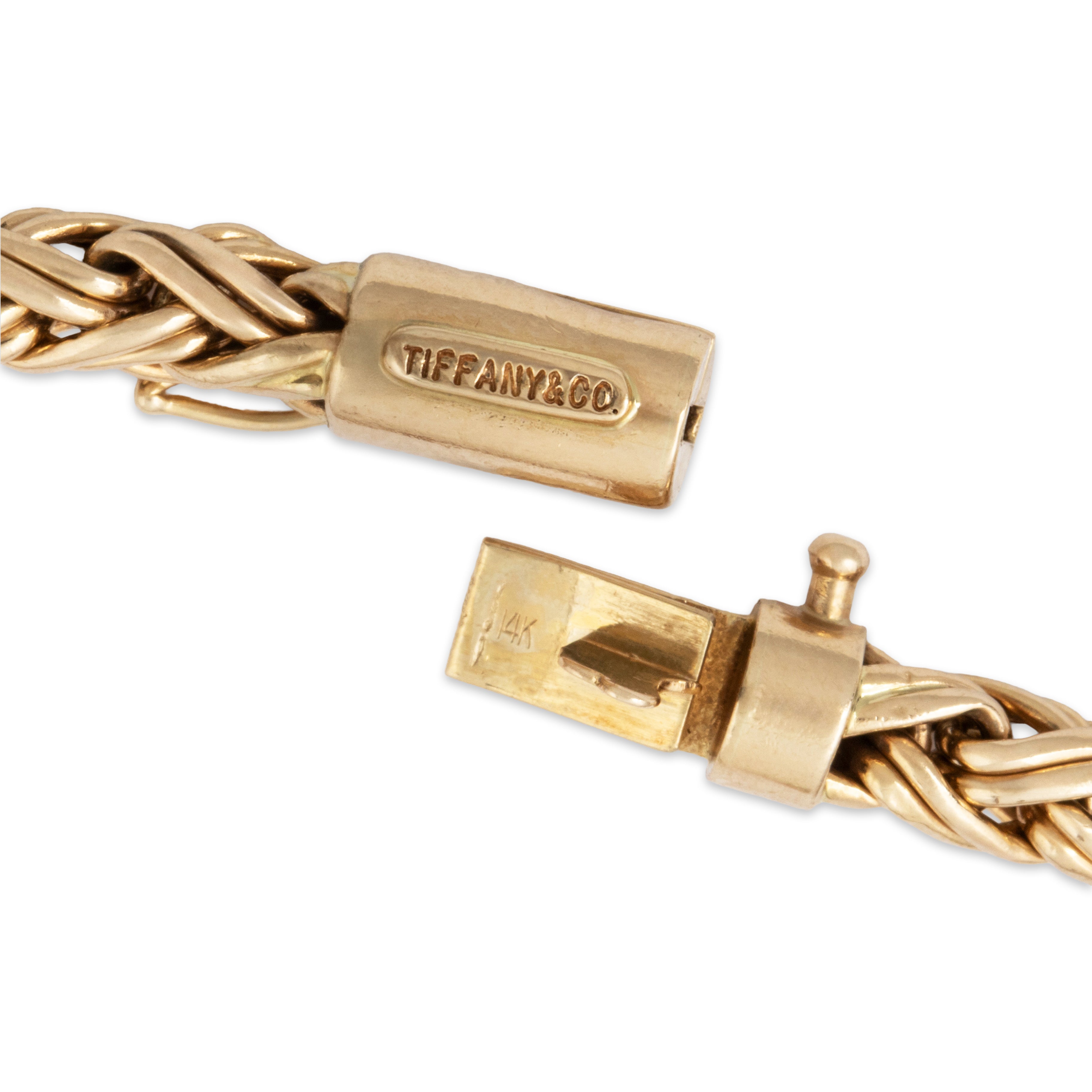 Vintage Tiffany & Co. 14k Yellow Gold Braided Rope Bracelet 6.75、mySite、hinf8tx79